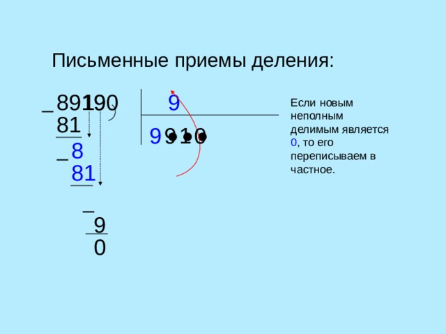 Приемы деления