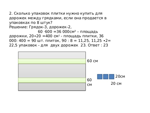 Сколько упаковок плитки необходимо 8 штук