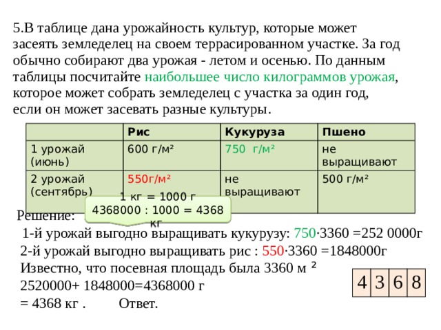 На сколько процентов посевная площадь