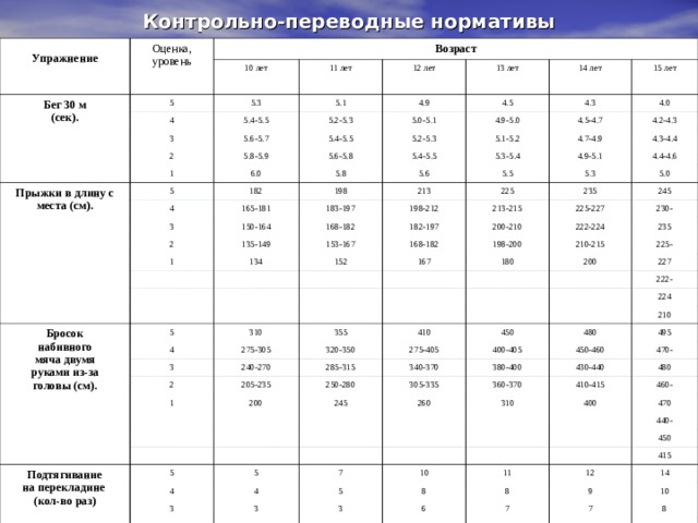 Стандарт подготовки по волейболу