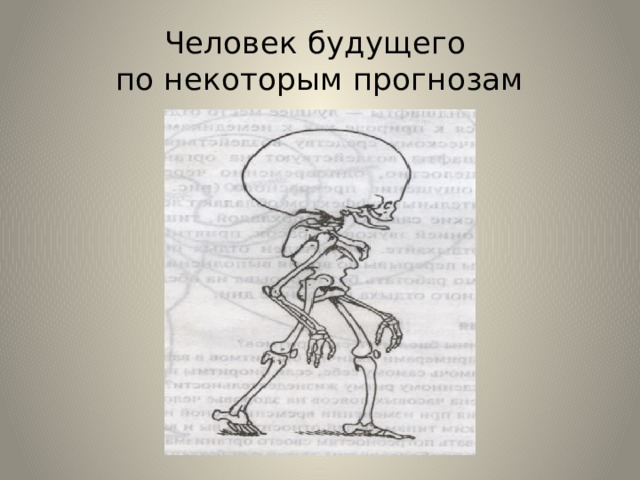 Человек будущего  по некоторым прогнозам 