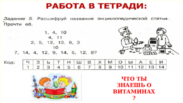 ЧТО ТЫ ЗНАЕШЬ О ВИТАМИНАХ? 