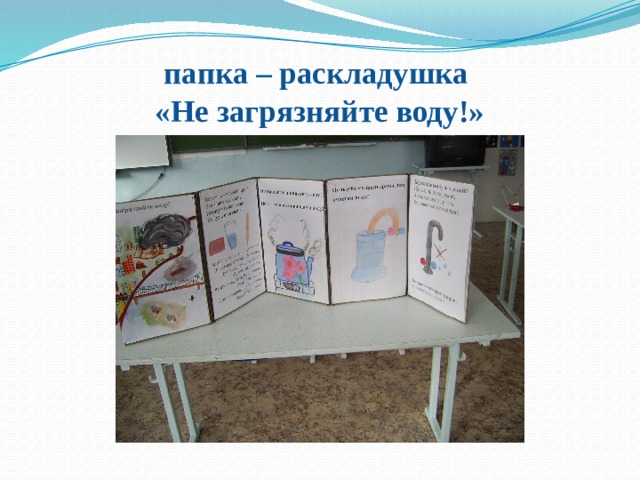 папка – раскладушка  «Не загрязняйте воду!»   
