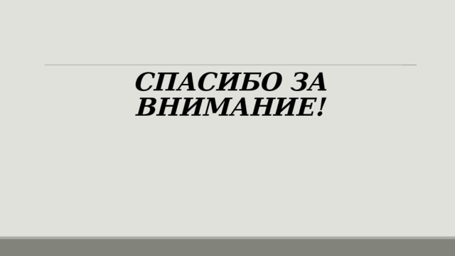 СПАСИБО ЗА ВНИМАНИЕ! 