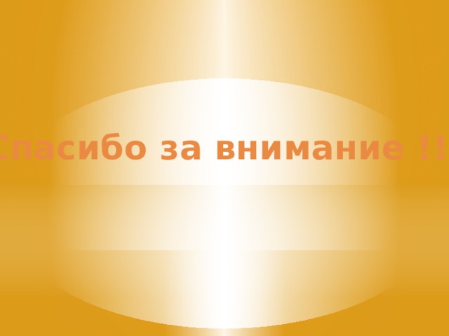 Спасибо за внимание !!! 