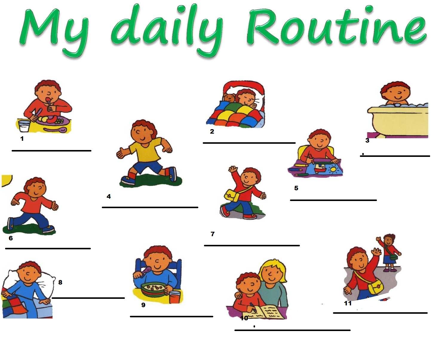 Описание картинки daily routine