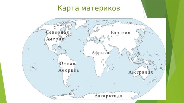 Карта материков 