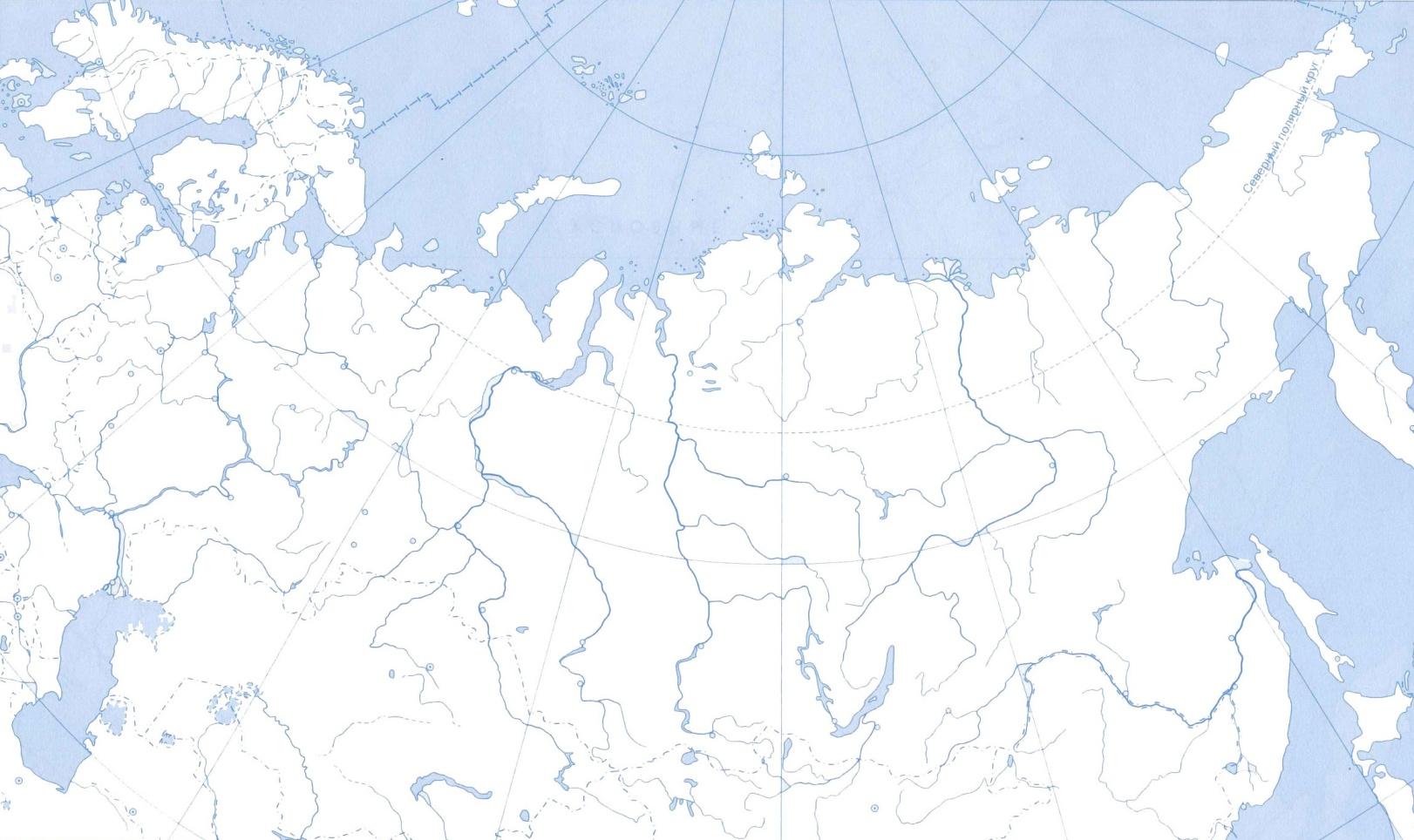 Контурная карта россия география