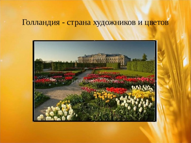 Голландия - страна художников и цветов 