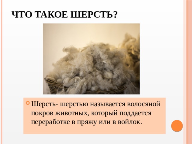 Что такое шерсть?