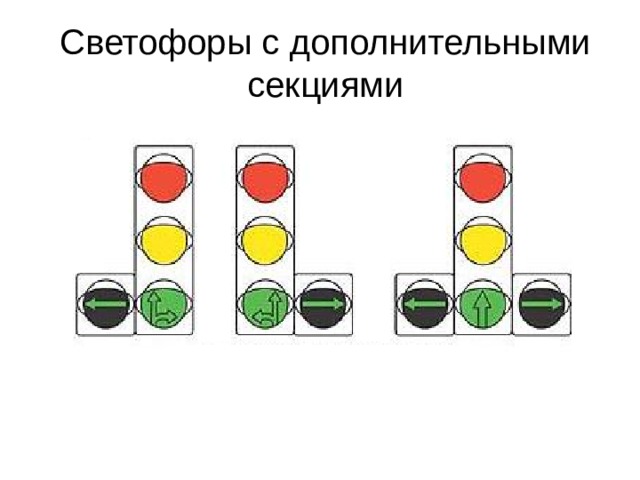 Светофоры с дополнительными секциями 