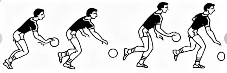 Три шага с мячом. Многоударное ведение мяча гандбол. Техника ведения мяча в гандболе. Ведение гандбольного мяча на 30 м. Техника владения мячом гандбол(ловля и передача мяча).