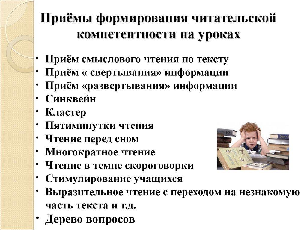 Формирование читательской грамотности на уроках русского языка и литературы презентация