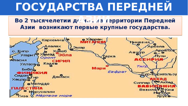 Столицы государств передней азии