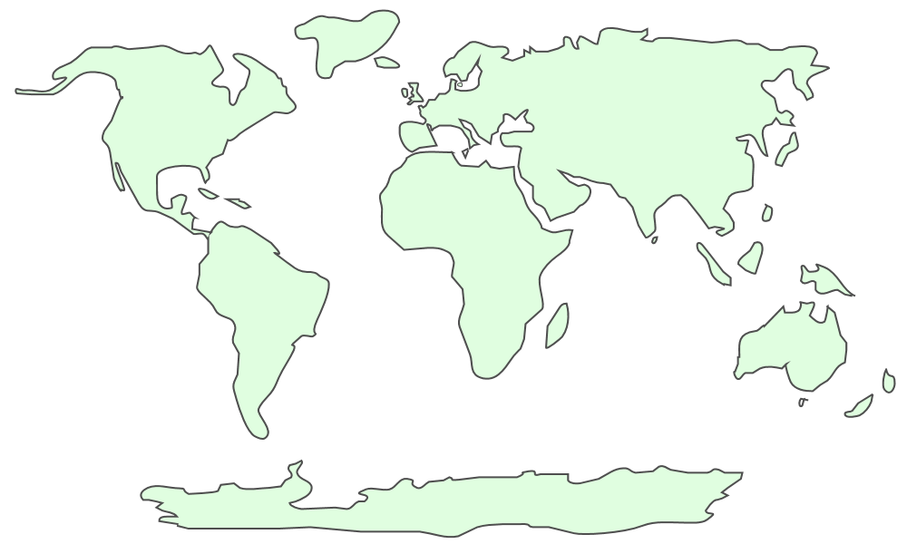 Контурные карты частей света. Очертания материков. Контуры континентов.