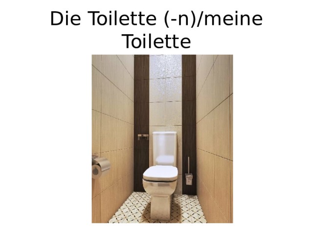 Die Toilette (-n)/meine Toilette 