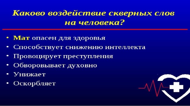 О вреде сквернословия презентация