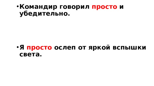 Командир говорил просто и убедительно.    Я просто ослеп от яркой вспышки света.   