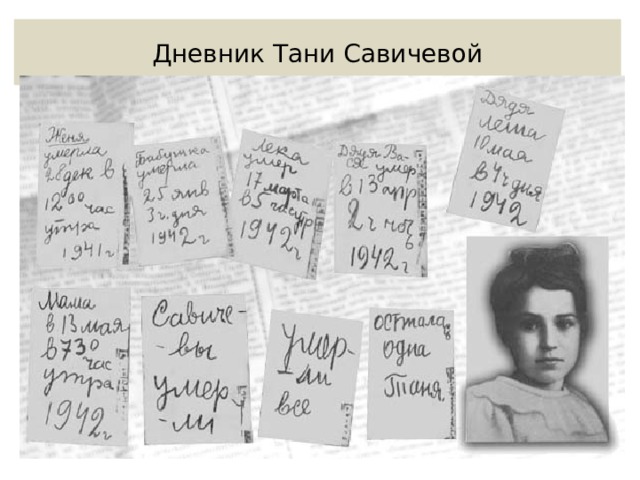 Дневник Тани Савичевой 