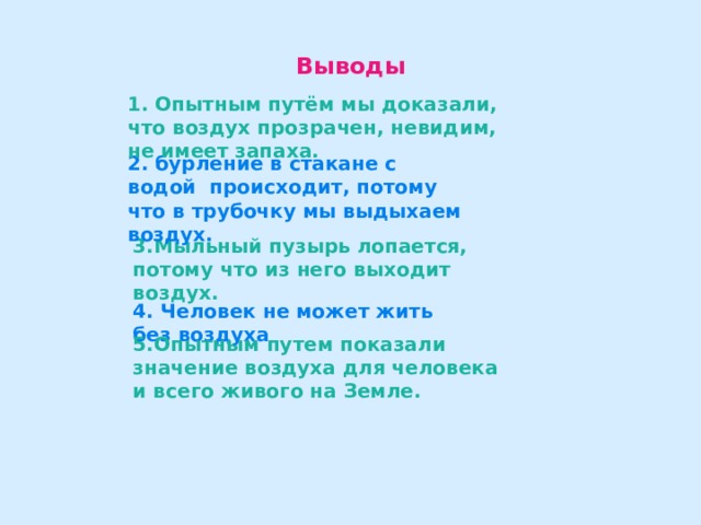 Воздух вывод