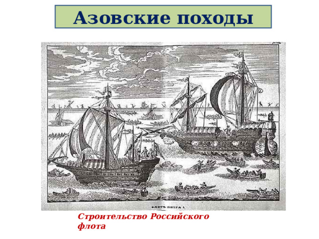 Азовские походы Строительство Российского флота 