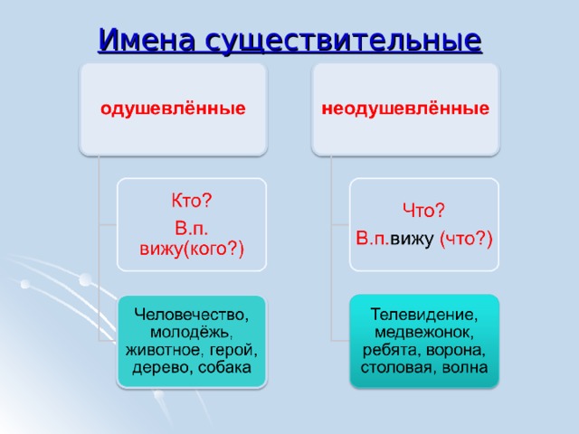 В каком ряду все имена существительные одушевленные стол место тигр плотник