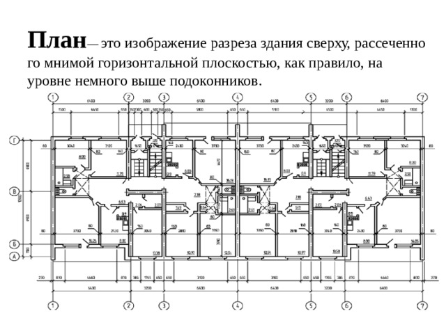 Изображение здания условно рассеченного горизонтальной плоскостью называют