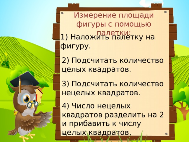 Измерение площади с помощью палетки 4 класс школа россии презентация