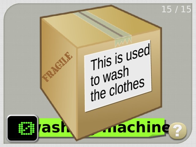 15 / 15 washing machine 