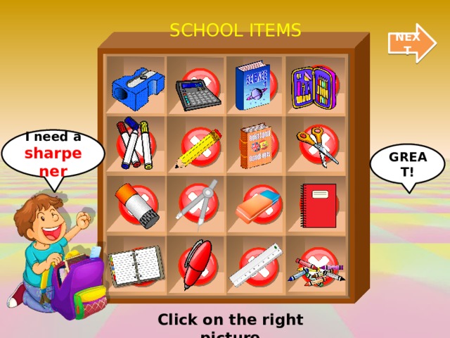SCHOOL ITEMS NEXT I need a sharpener GREAT! Click on the right picture 