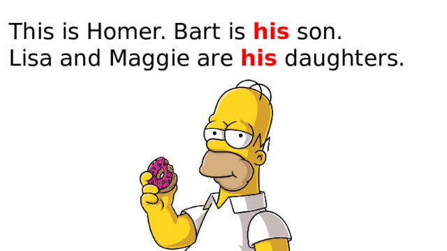 This is Homer. Bart is his son.  Lisa and Maggie are his daughters. 