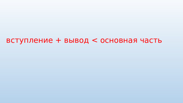 вступление + вывод 
