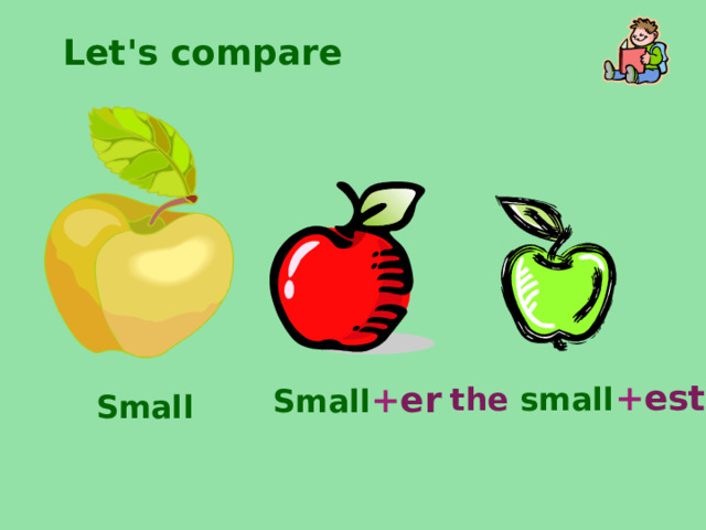 Let's compare the  small + est Small + er Small 