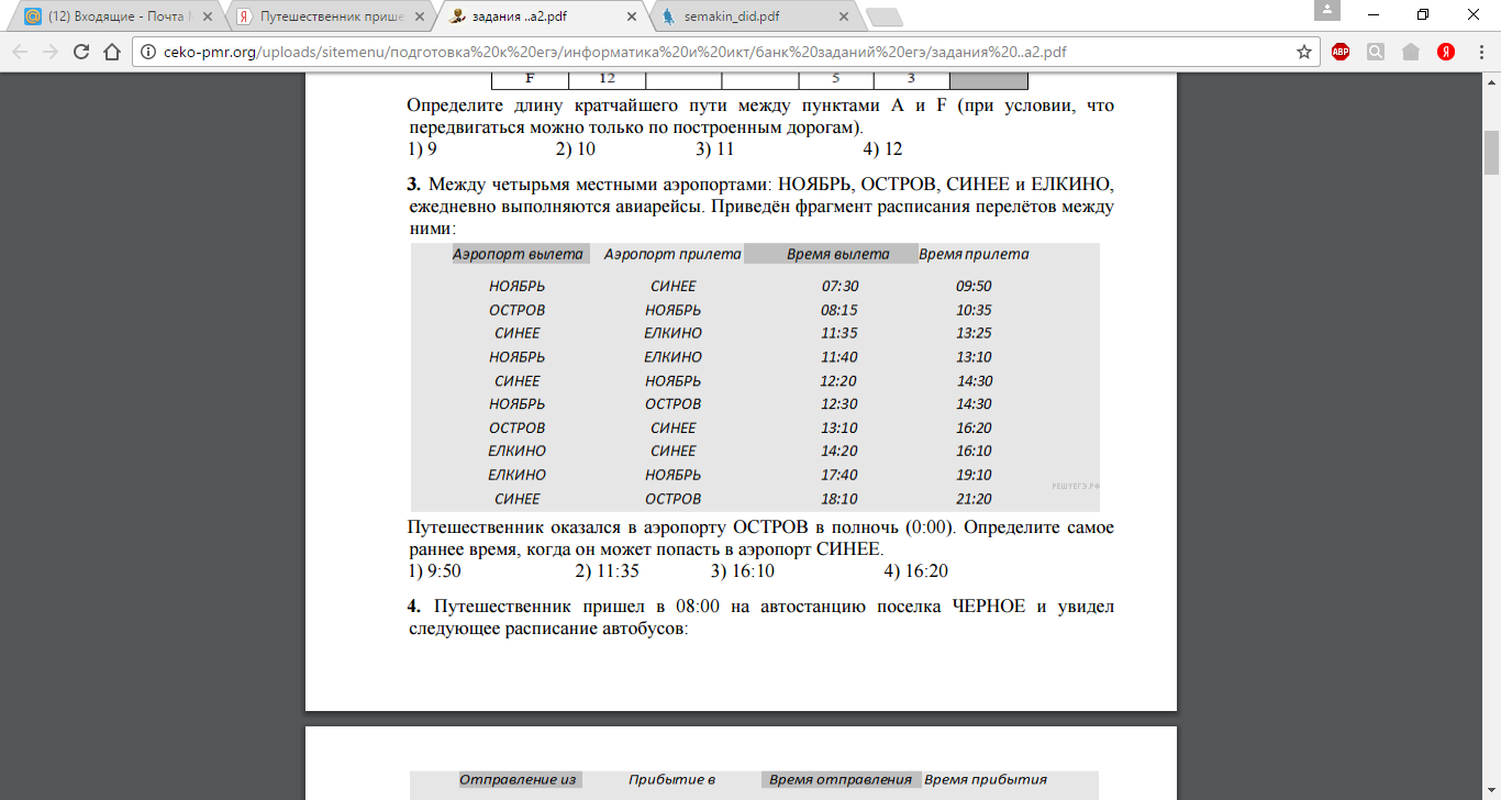 Административная контрольная работа 11 класс