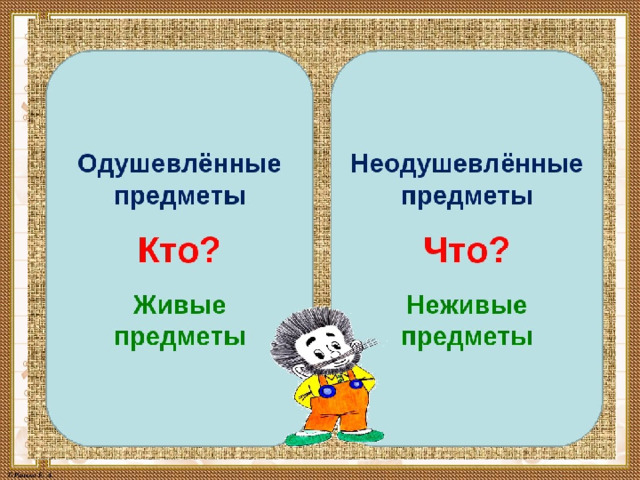 Слова которые отвечают на вопросы кто что 1 класс презентация