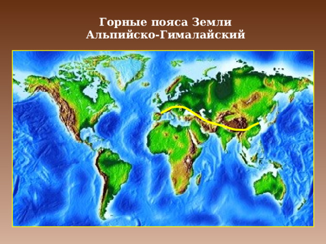 Карта альпийско гималайского пояса