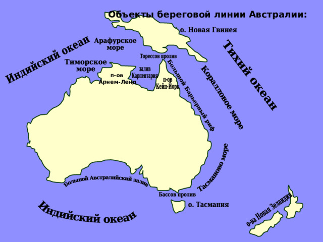 Острова береговой линии австралии