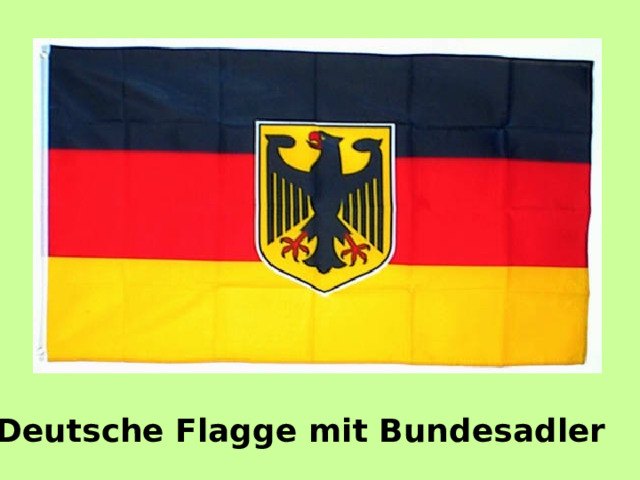 Deutsche Flagge mit Bundesadler 