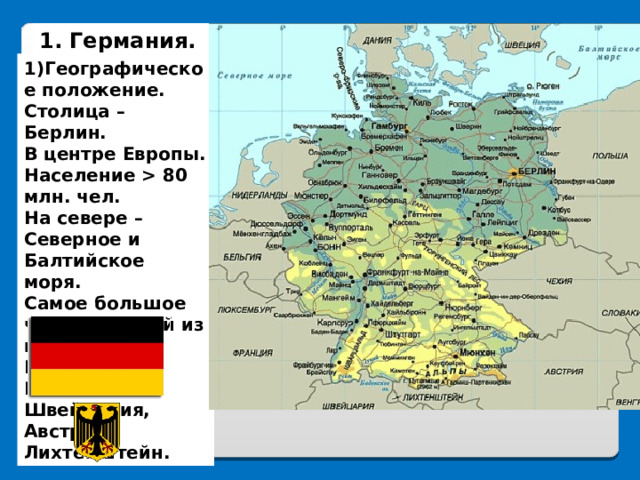 Географическое положение германии презентация