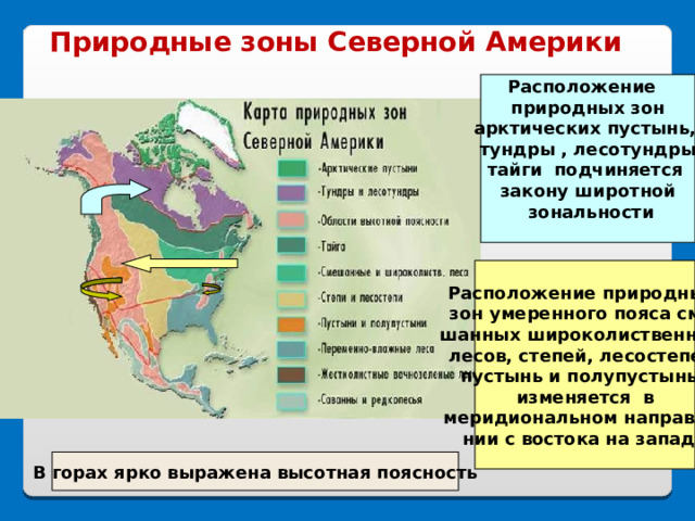 Зоны северной америки