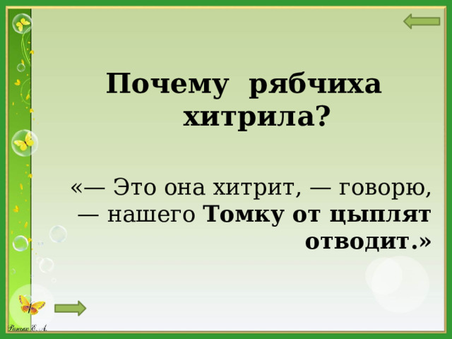 Чарушин рябчонок план рассказа