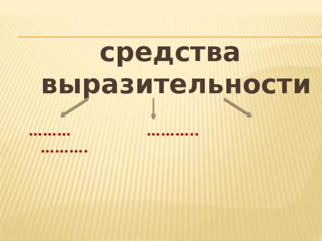 средства выразительности  ………  ……… ..  ……….