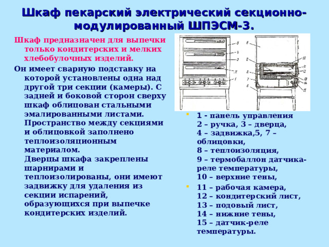 Шкаф пекарный шпэсм 3 правила эксплуатации