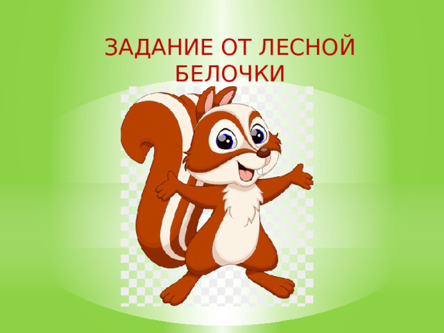 Задание от лесной белочки