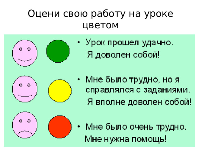 Оцените свою работу на уроке картинки