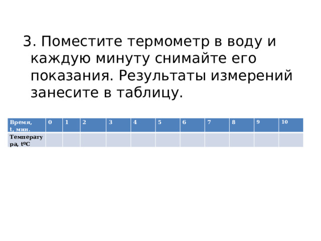 На рисунке представлены результаты измерения температуры воды в электрическом чайнике 3 с 4