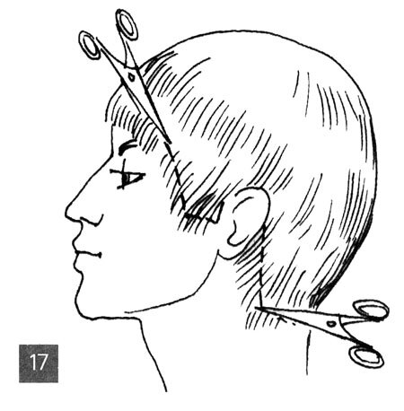 Как подстричь челку от уха до уха