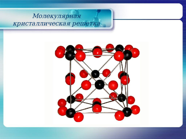 Молекулярная кристаллическая решетка 