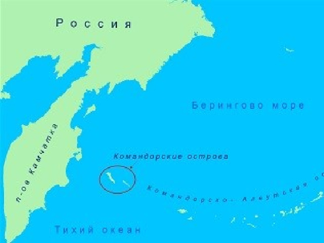 Берингово море контурная карта