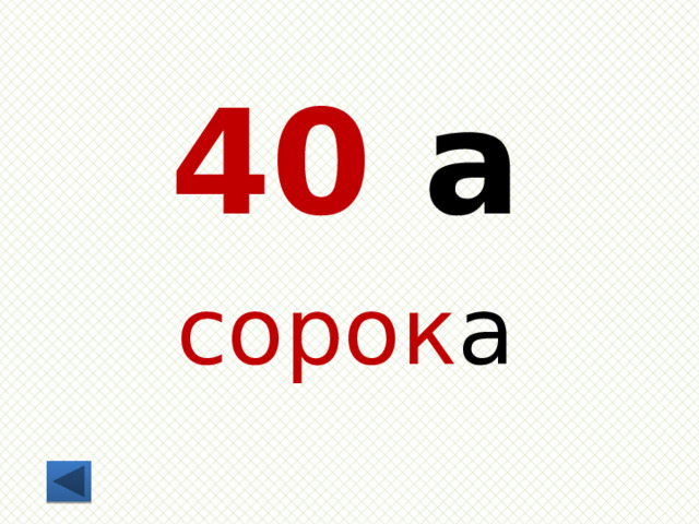 40 а сорок а 